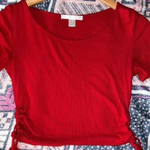 Red crop top
